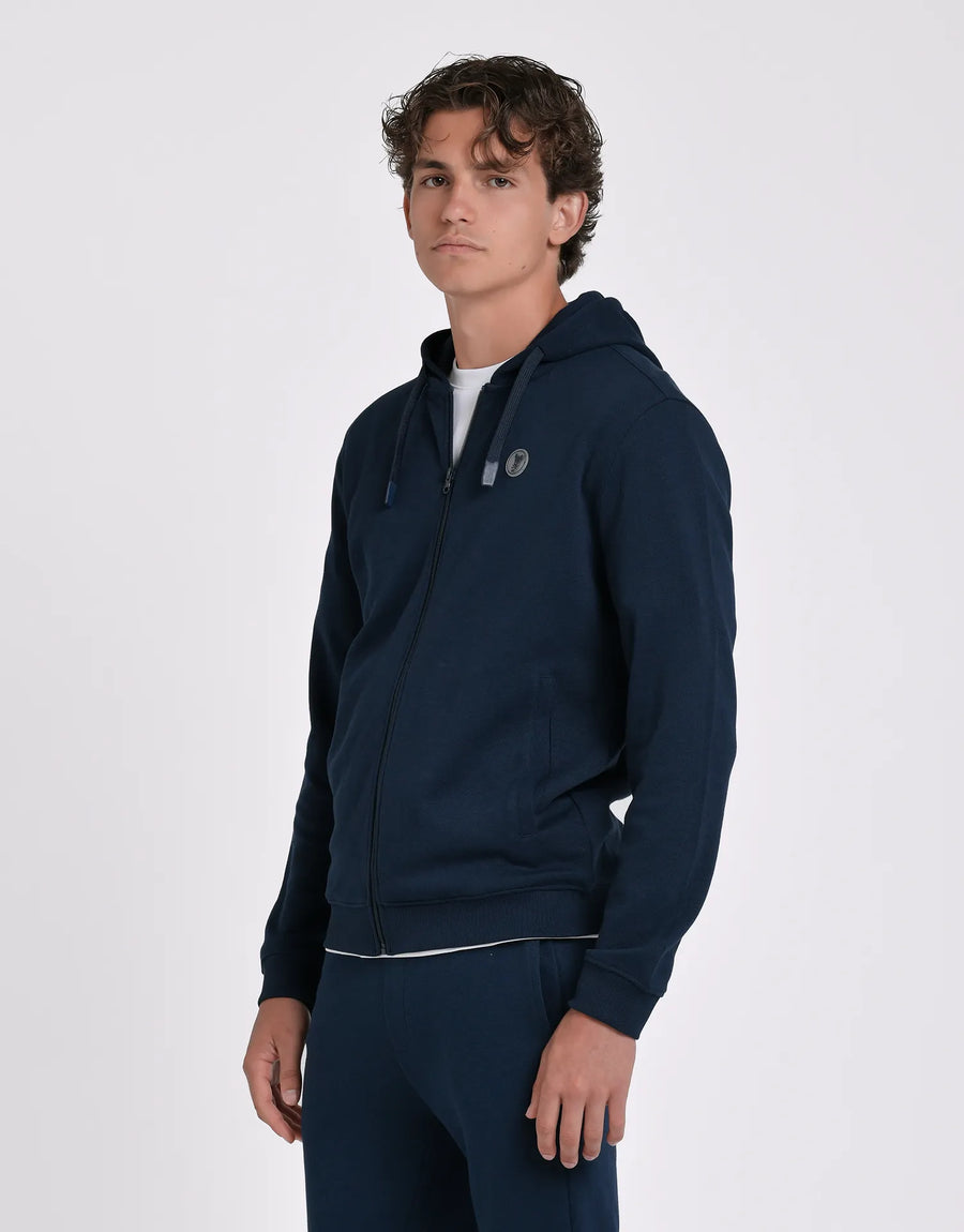 SUDADERA CREMALLERA LOGO CAPUCHA