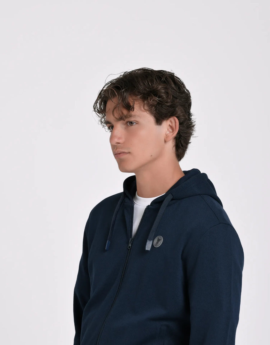 SUDADERA CREMALLERA LOGO CAPUCHA