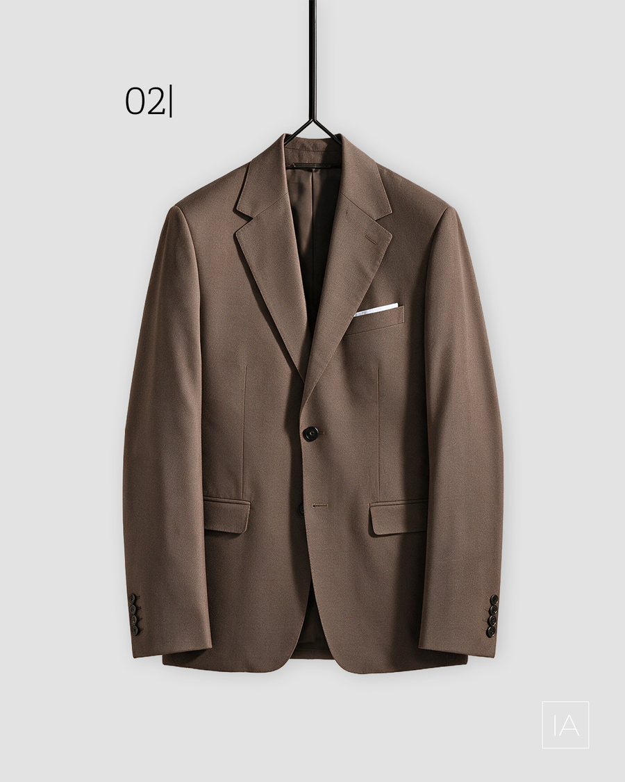 AMERICANA TRAJE OJO PERDIZ - marron