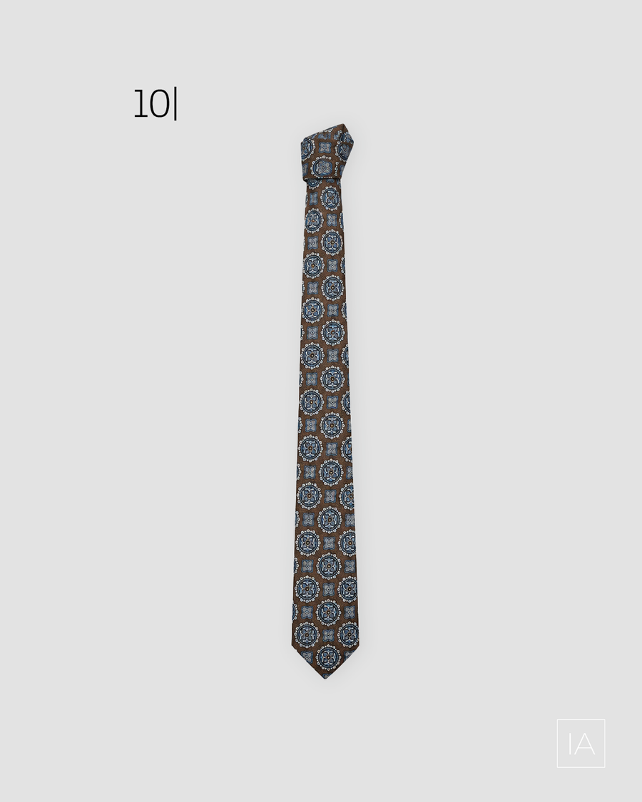 CORBATA ESTAMPADO GEOMÉTRICO - camel