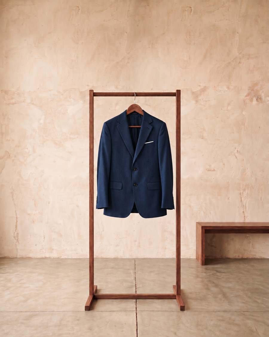 AMERICANA TRAJE OJO PERDIZ - MARINO