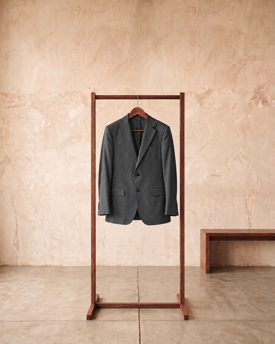 AMERICANA TRAJE TEJIDO TRAMA - GRIS